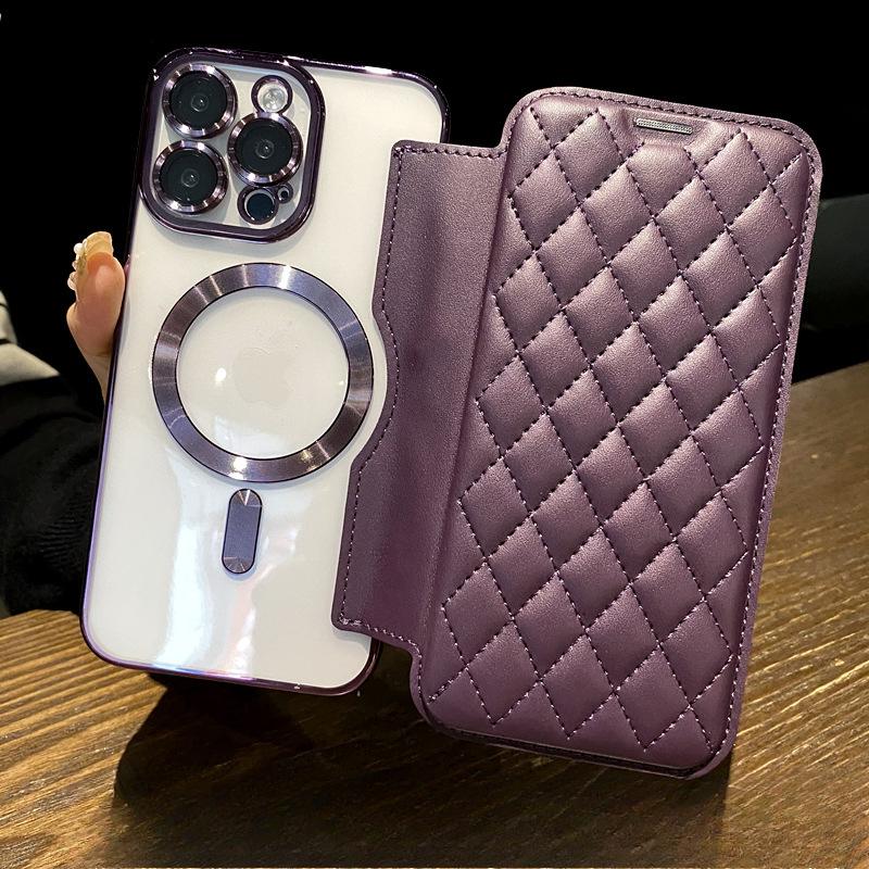 Applicable To IPhone16 Phone Case, Magnetic Attraction, Apple 15promax Protective Case, 14 Card Slot