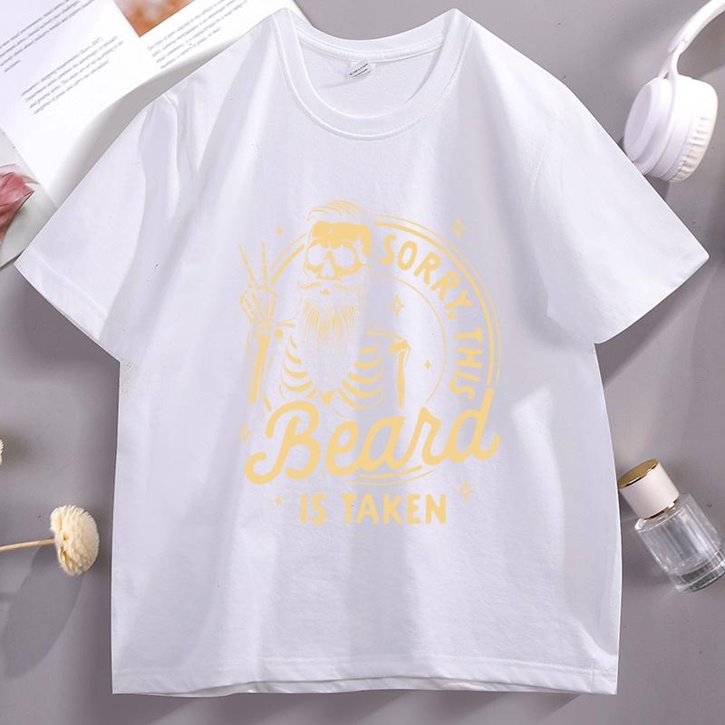 Sorry This Beard Is Taken Tshirt Unisex Vintage Funny Bearded Tshirt Cotton Cool Beards Tees Dad Short Sleeve T Shirt Streetwear