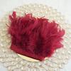 1/2/5/10 Meters Red Turkey Feather Trim Ribbon Luxury Wedding Dress Sash Decoration Bridal Bouquet Sewing Craft Diy Accessory