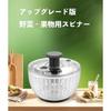 IHUDO Salad Spinner Press Type Vegetable Water Drainer Large Capacity 6L Dryer Multi-Function Draining Bowl Strainer Vegetables Fruits Healthy Life