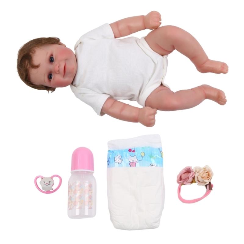 20'' Baby Toddler for Doll Lifelike Reborn Toy Birthday Gift Real & Super Soft for Touch Heavy Weight for W/ Smile Face