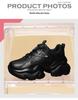Damen Schwarze Dad Shoes, Herbst/Winter 2025, Dicke Sohle, Modische Höhenverstärkung mit Plus-Samt, Kleine Füße Lässige Sneaker.