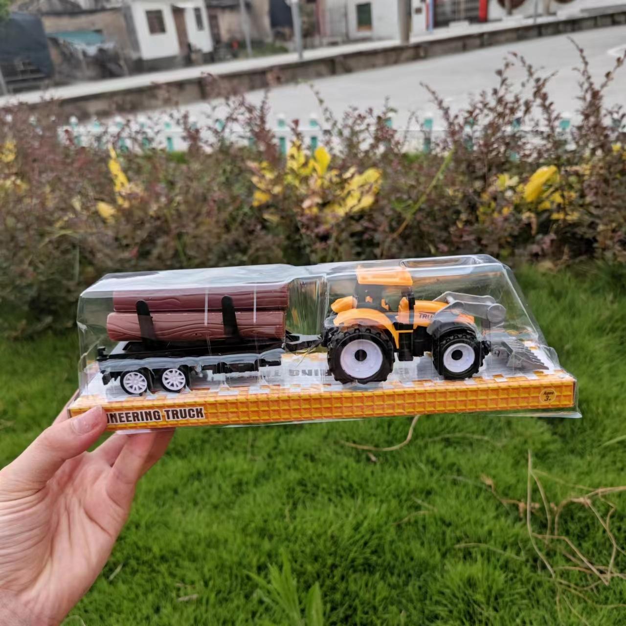 

Детская игрушечная машинка, инженерный прицеп, машинка с ковшом, модель фермерской машинки для мальчика, коробка с функцией возврата, подарок для ребенка