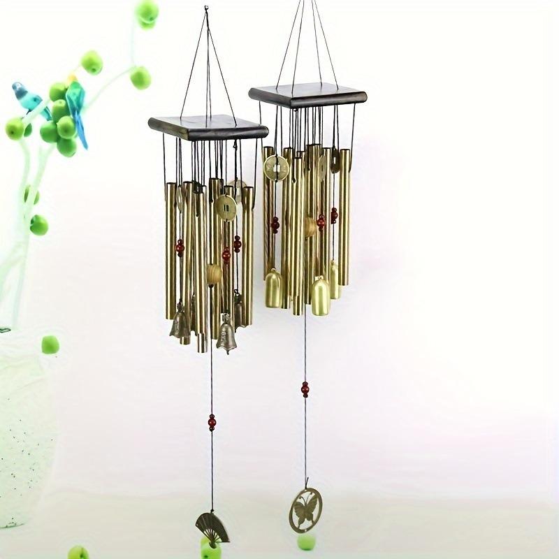 Eight Pipe Wind Chime Wall Ornament Rotating Wall Mount Pendant for Home & Homestay