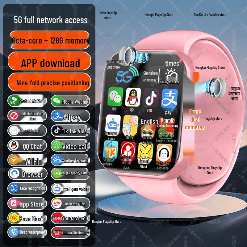 Orologio Smart 5G di Punta per Bambini: Pronto per la carta, Multifunzionale, Impermeabile, Capacità di localizzazione per ragazzi e ragazze.