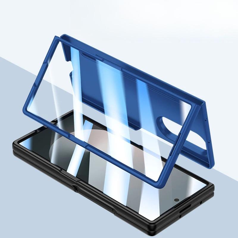 Multi Color Ultra-thin Matte Case For Samsung Galaxy Z Fold 7 6 5 4 Pen Slot with Touch Pen Tempered Film Shockproof Hard Cover