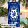 Beach Towel Chelsea FC Print Custom Name Text Soft Towel for Swimming Pool