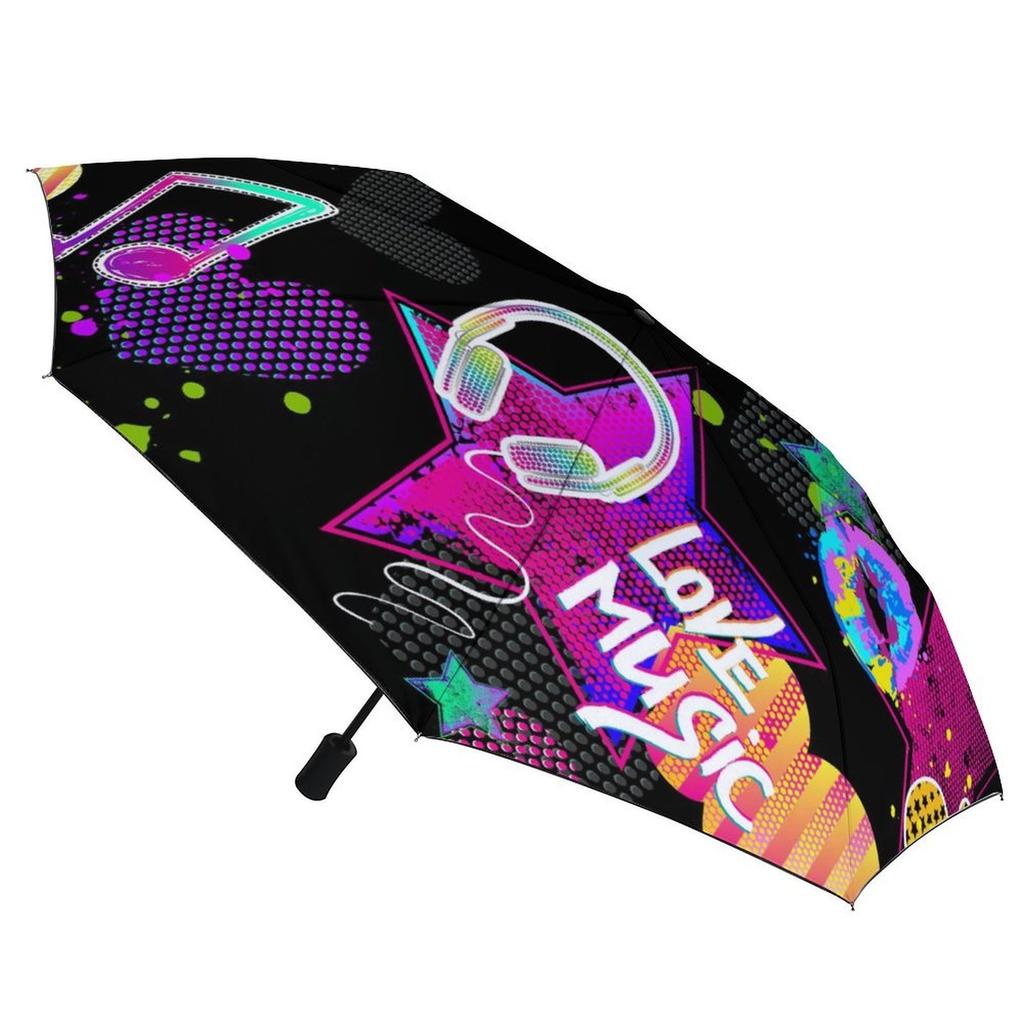 1 Pack Automatic Umbrella With Reliable Wind Resistance And Uv Blocking Layer For Outdoor Use In Graffiti Inspired Style