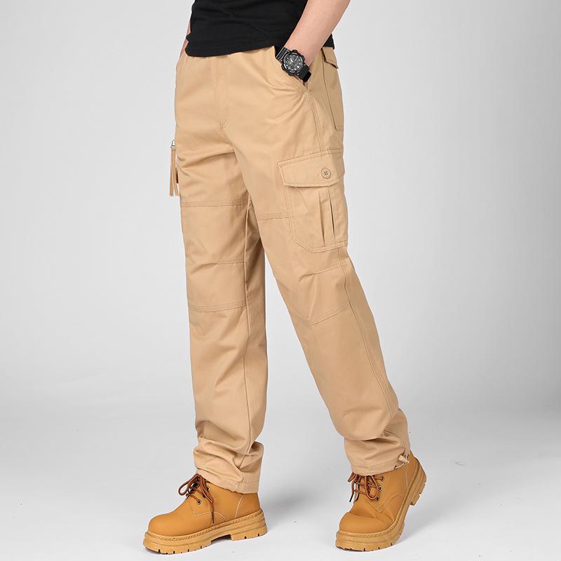 Men's Multi-Pocket Straight Casual Outdoor Pants for Autumn and Winter