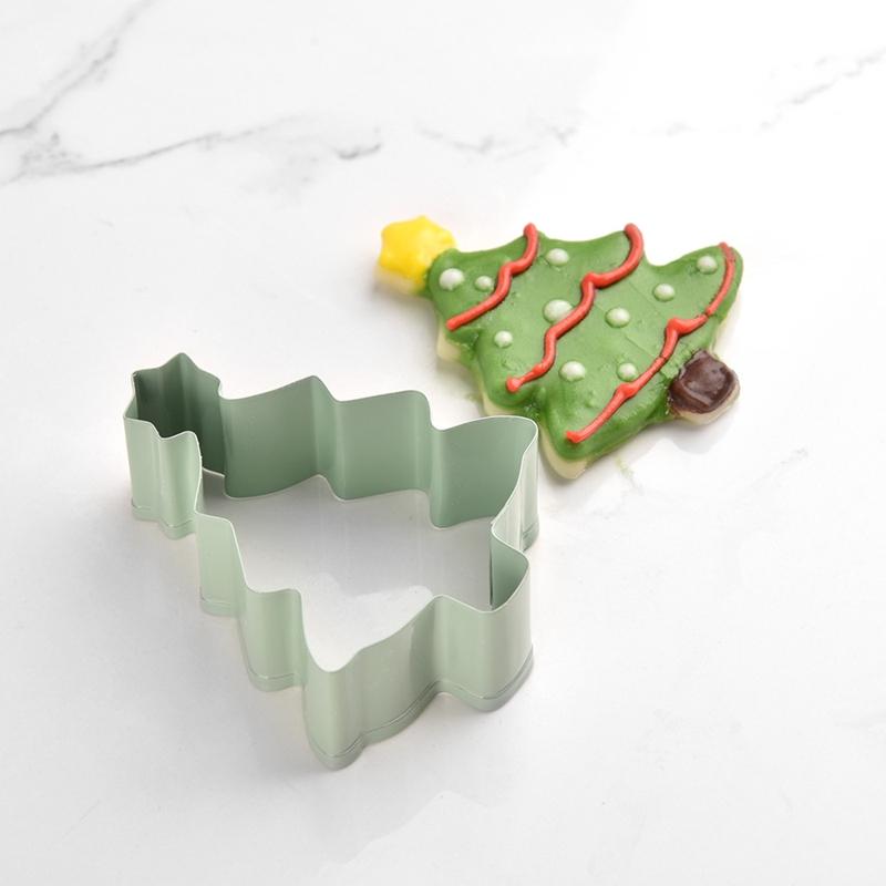 Snowflake Cookie Mold Set Stainless Steel Sandwiches Fruits Cutter Reindeer Shapes Biscuit Mold Kids Handmade Diy Baking Tools