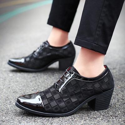 Scarpe con Tacco Alto da Uomo Derby Blu Abito da Sposa Rosso Scarpe da Ballo Scarpe da Ufficio con Rialzo Scarpe Nere Formali da Smoking Taglia Grande