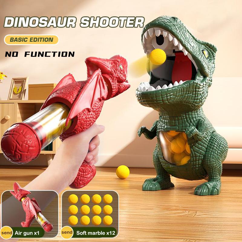 Children playing dinosaurs ducks shooting toy guns parent-child interactive battles boys' air soft bullet guns