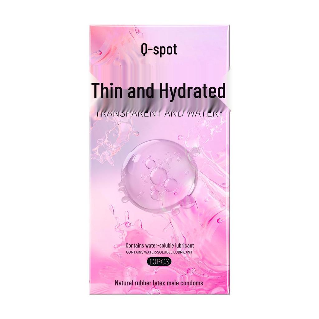Women's Q-spot Ultra-thin Hyaluronic Acid Condoms: Long-lasting, Watery, Health-focused Erotic Design.
