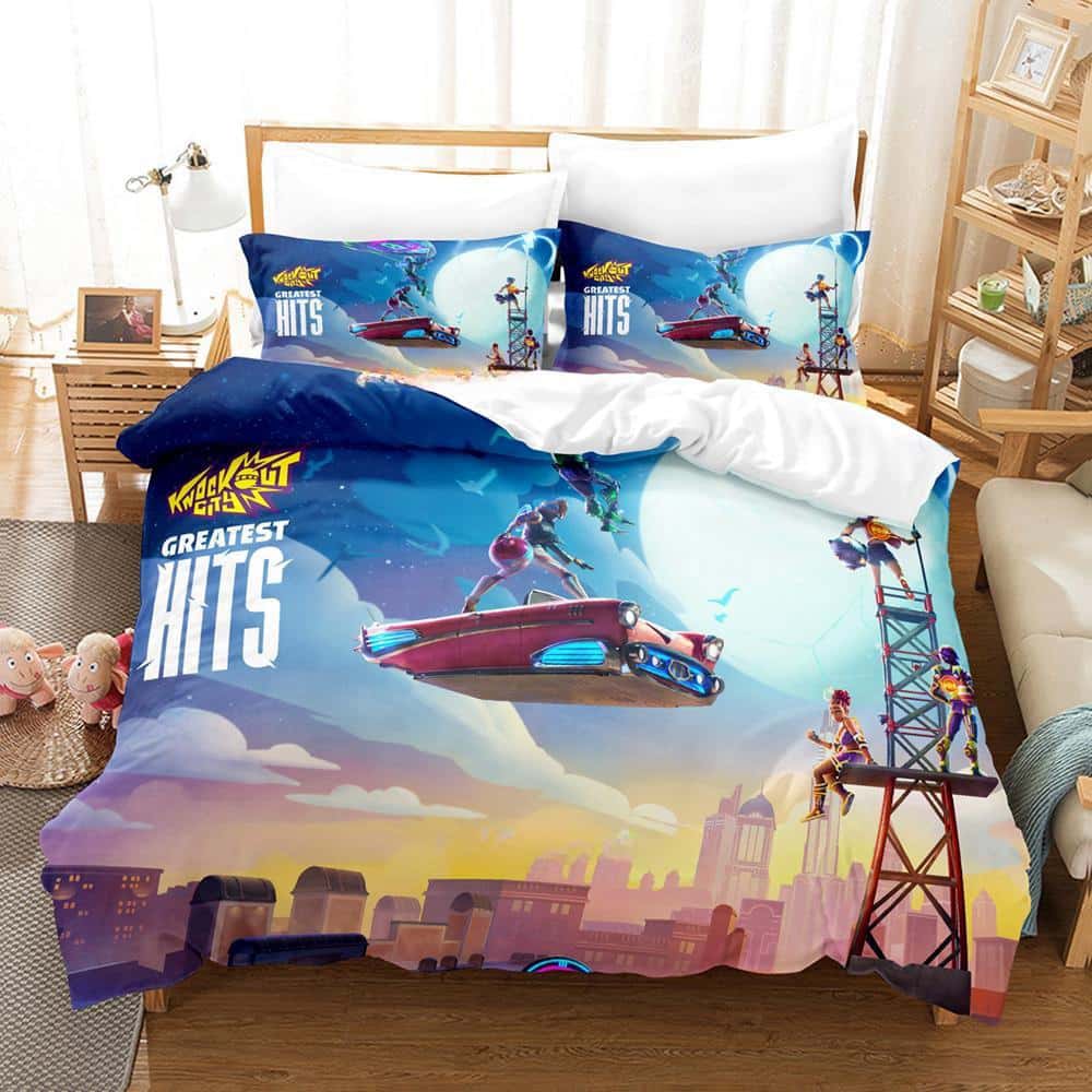 Fashion 3D Print Anime Game Knockout City Bedding Collection Single Twin Full Queen King Size Bed Collection Adult Kid Bedroom Duvetcover Collections