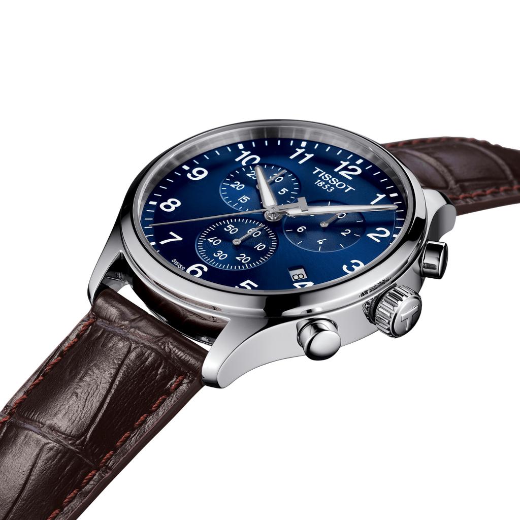 Tissot Leather Strap blue Dial Men's Fashion Watch T116.617.16.047.00