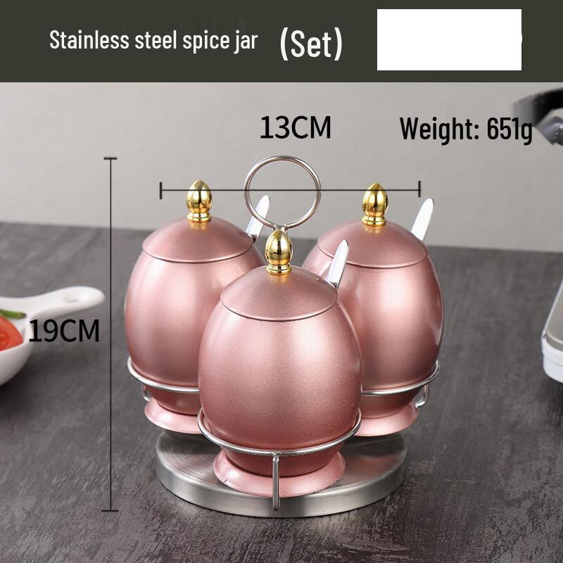 Wutuo Edelstahl Drehbar Gewürzglas Set