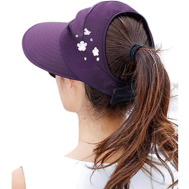 1Pc Outdoor Sun Hats For Women Big Wide Brim Sweatabsorbing Breathable Sportswear Sun Hat Uv Protection Cap Beach Packable Visor
