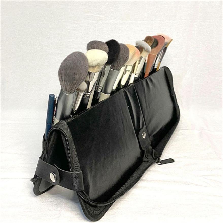 Zipper Large Capacity Folding Cosmetic Brush Storage Bag