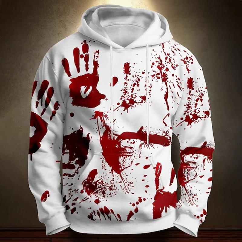 New Blood Printed Unisex Hoodies I'M FINE Print 3D Pattern Hooded Pullover Sweatshirt Fashion Hoodie Streetwear Long Sleeve Tops
