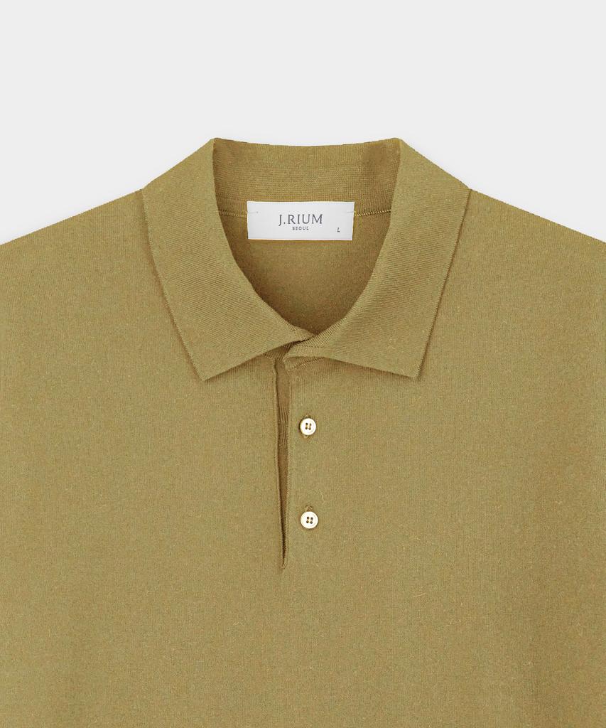 Jeilium Cotton Summer Essential Polo Neck Yellow Green (Dry Touch)