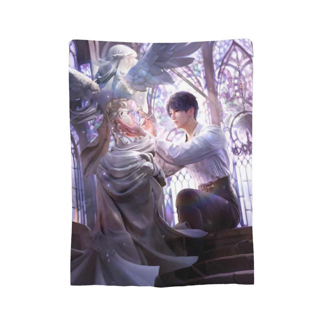 Love And Deepspace Rafayel Blanket Flannel All Season   Multifunction Super Warm Throw Blanket for Bed Outdoor Bedspread