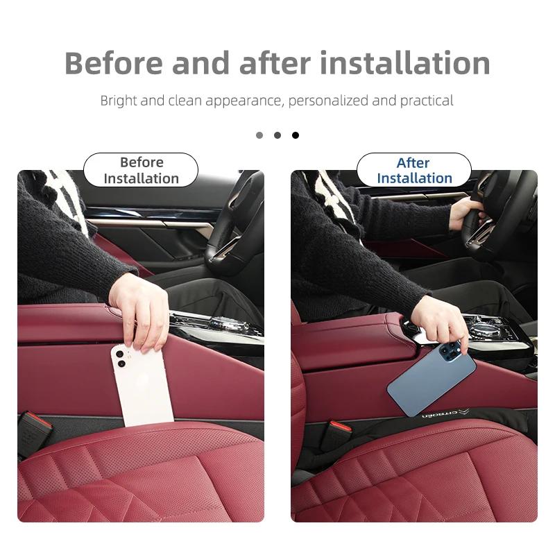 BYMF1 Car Seat Gap Filler Soft Padding Suede Leak Pads Plug Spacer For Citroen C4 C3 C5 C1 C2 C6 C4L DS3 DS4 Berlingo Picasso Jumper