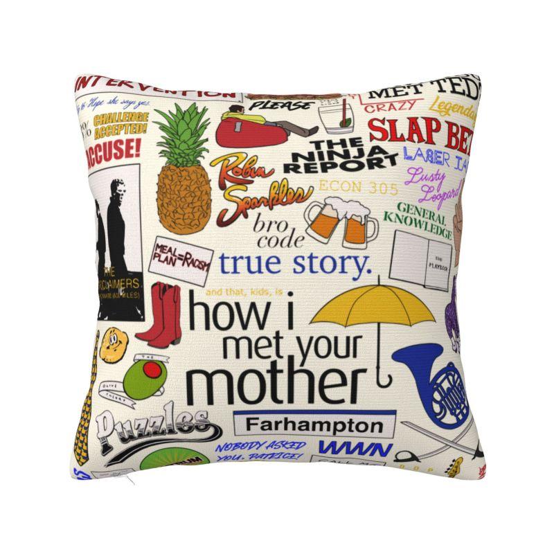 Custom Modern How I Met Your Mother Cushion Cover Soft TV Show Throw Pillow Case Bedroom Decoration