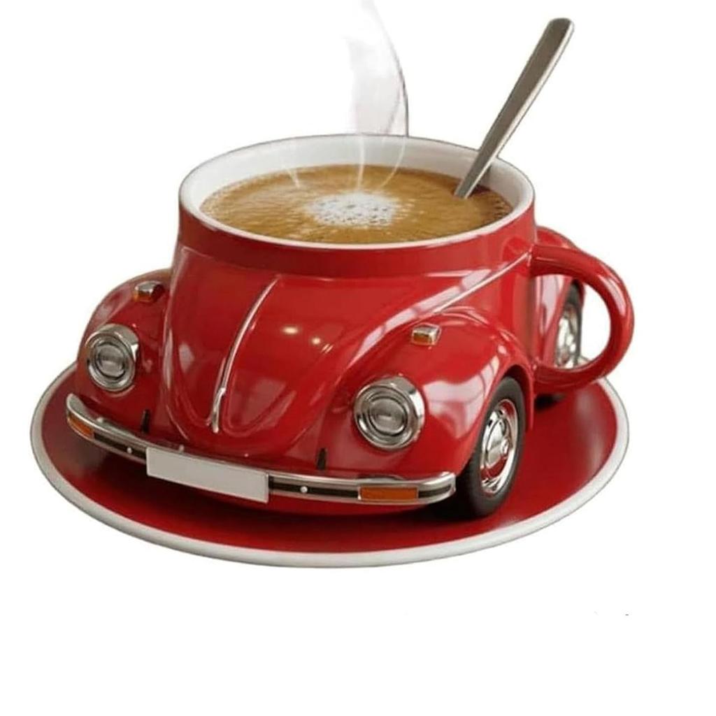 Beetle Car Coffee Mug Funny Semi Truck Heat Resist Coffee Cup Resin Creative Tea Cups Handmade Unique Drinkware for Home Kitchen