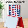 Four In A Row Board Game with Magnetic Closure Built-in Storage Travel Family Night Parties Book Shape 4 In A Row Strategy Board Game