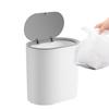 1pcs Bathroom Trash Can Household Press Type Garbage Can With Lid Plastic Basket Kitchen Garbage Bin