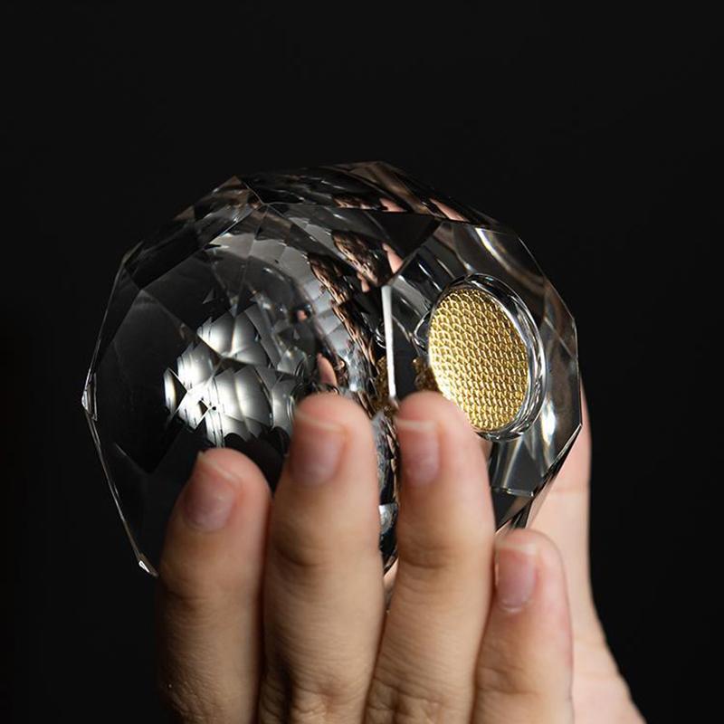 4ks 50ml Křišťálová fasetovaná sada sklenic na likér Vodka Whisky Sklenice na lihoviny Tyrkysová / Zlatá Pohár na víno Soju Brandy Barové náčiní