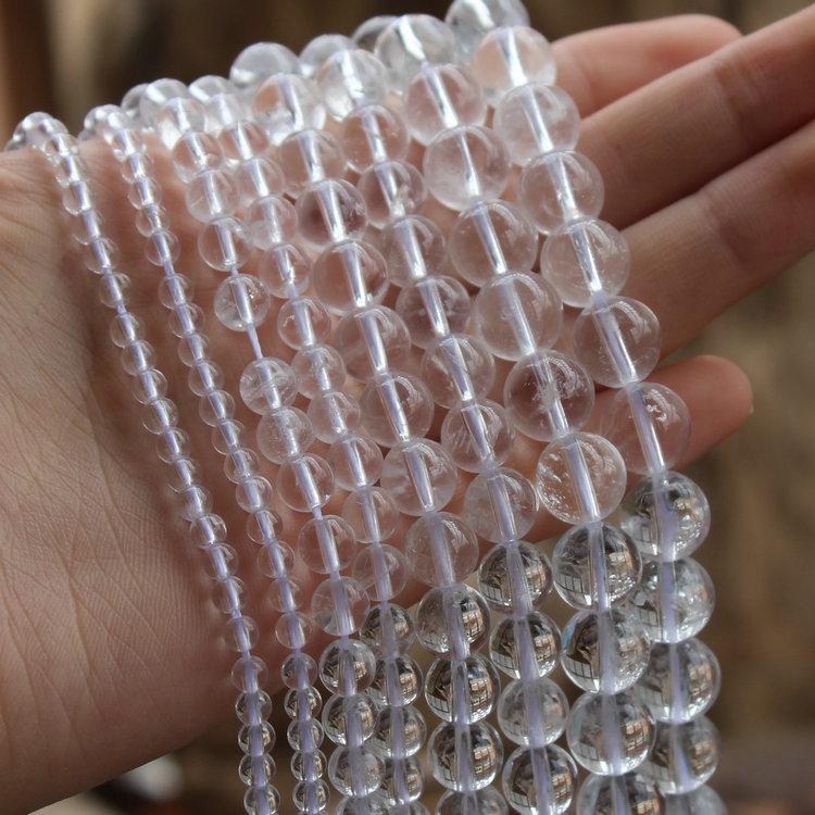 Natural White Crystal Round Beads (4-12mm) for DIY Jewelry 4mm string