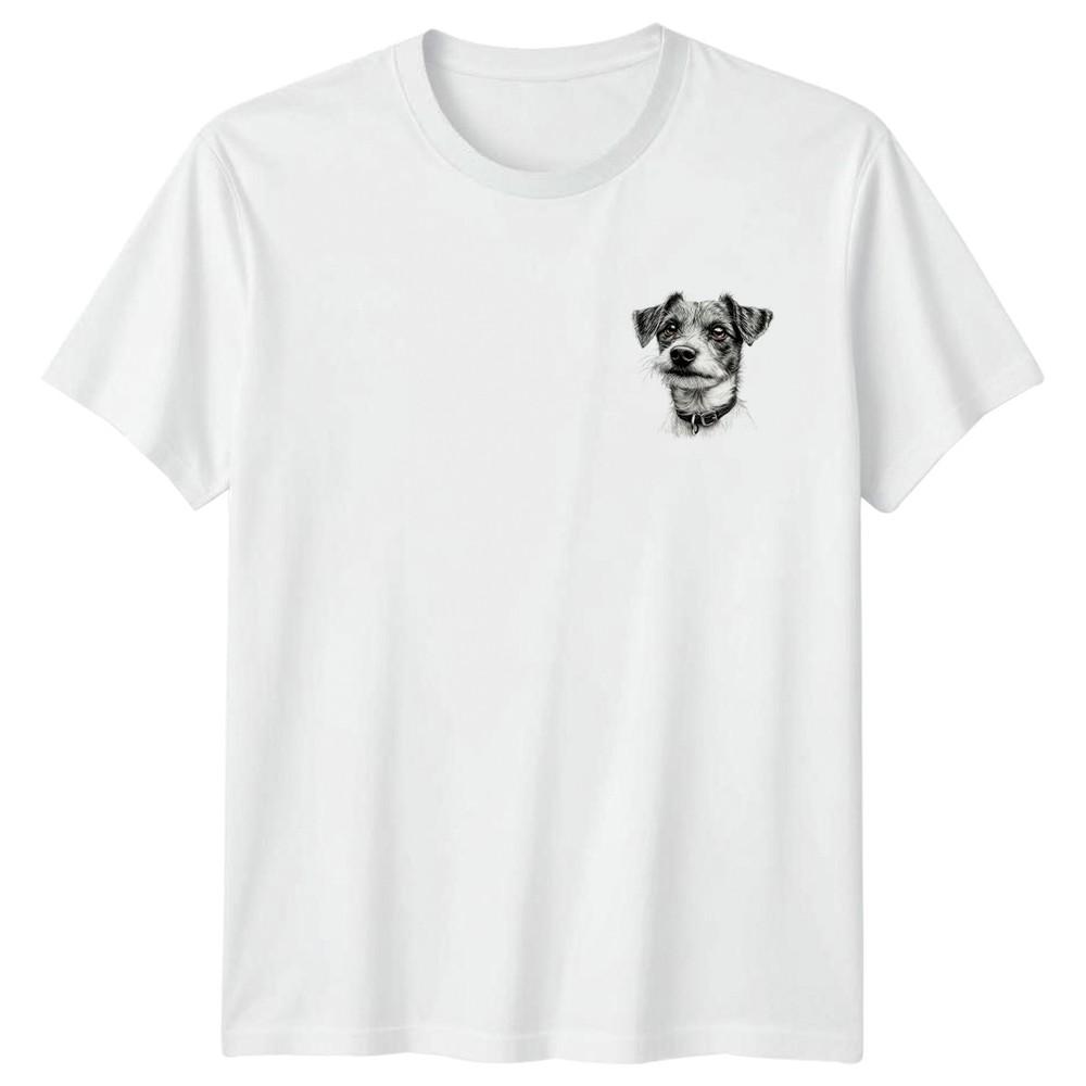 Dog Terrier Portrait Graphic Tee Animals Dogs Unisexs TShirt Unisexs Top S