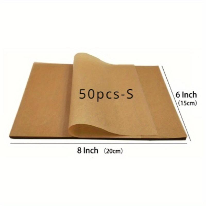 

50 шт. Премиальная пергаментная бумага для выпечки - Антипригарная, масло- и водостойкая, подходит для аэрофритюрницы, пароварки и духовки