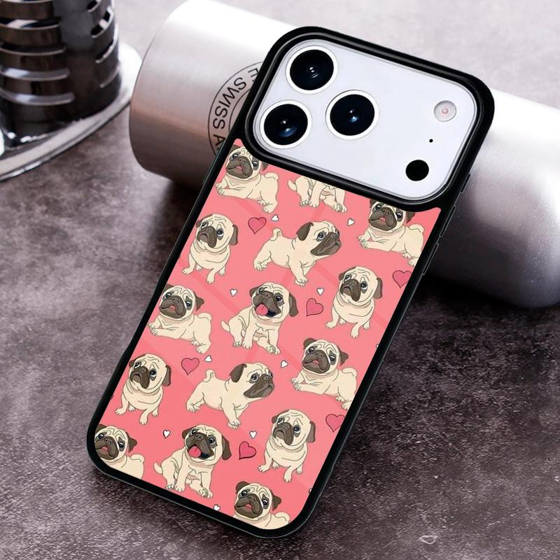 Pug Dog Soft Phone Case for iPhone 17 16 15 Pro Max Air 14 13 12 11 Plus Shockproof Capa Cover