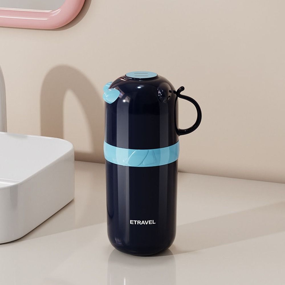 Creative Sealed Travel Mouthwash Cup Detachable Plastic Toothbrush Box Dustproof with Handle Toothbrush Organizer Box Travel Use