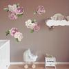Decorative Stickers For Children - Purple Peonies