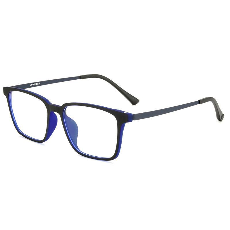 New Ultralight TR90 Eyewear Women Pure Titanium Retro Square Business Eyeglasses Frame Men Y9822 Comfortable Durable