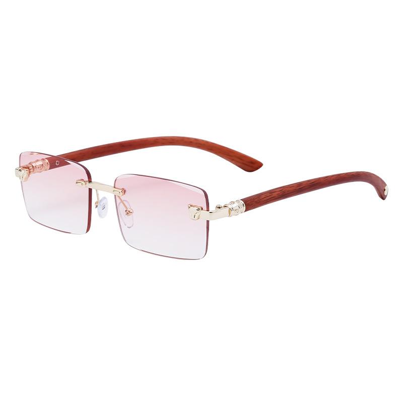 

JYL TS Men s Retro Cut-Edge Rimless - Wood-Grain Hiking Shades JD-98161 c-385 золотий