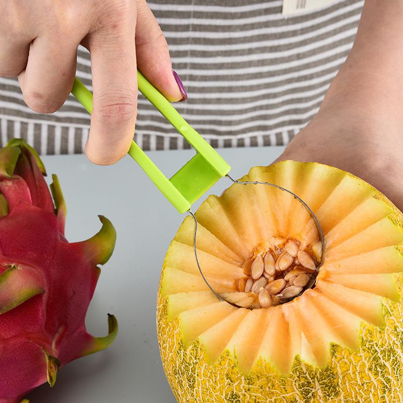 Dual-Headed Stainless Steel Fruit Baller & Carving Knife - 4-in-1 Watermelon Scoop & Kitchen Tool