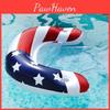 Inflatable American Flag Float Bed Foldable Backrest Lounger Chair For Water Use
