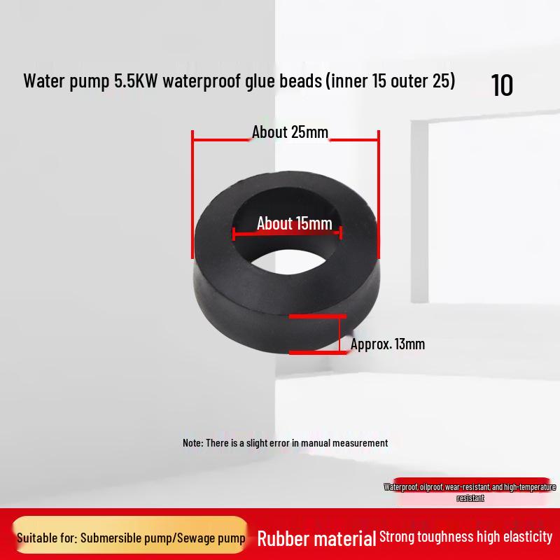 Submersible Pump Rubber Seal Kit: Power Cord, Waterproof Rings, Abacus Beads