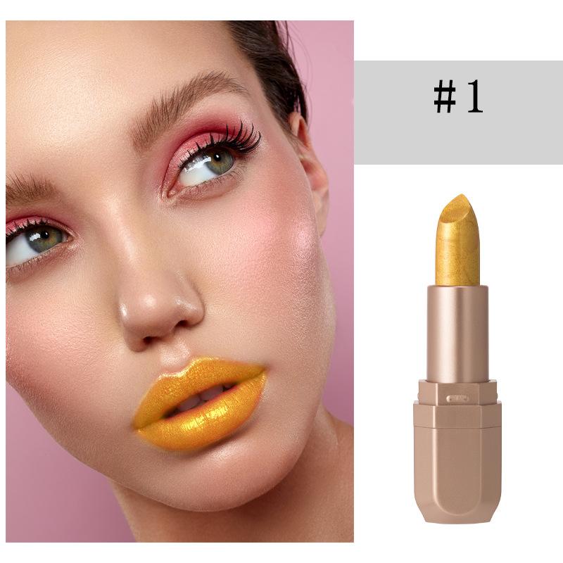 Мягкая матовая помада Velvet с золотым глиттером, стойкая, не отпечатывается, модная 3.5g