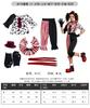 Halloween Circus Clown Family Matching Costume Scary Joker Stage Performance Cosplay Party Outfit Creepy Doll Set