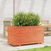 VidaXL Planter Wax Brown 90x40x49.5 Cm Solid Pine Wood, Outdoor Planter, Flower Box, Plant Box, 847375
