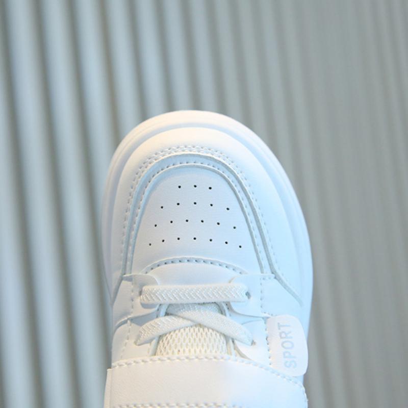 Children's White Shoes, Spring and Autumn Boys' Sports Shoes, Lightweight Girls' Casual Board Shoes, Soft Soled Baby Shoes