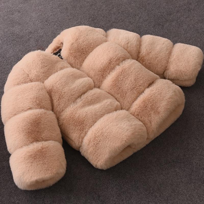 Mädchen Kunstpelzmantel Winter Kinder Mädchen Langarm Weihnachtsjacke Warme Kinder Mädchen Mantel Mädchen Oberbekleidung Kleidung