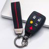 Silicone Key Fob Cover with Keychain for Volvo XC90 XC70 XC60 S80 S60 V70 V50 C30 This Soft Protective Key Case Fits 5 Button Smart Remote Keys It