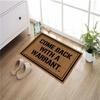 "Come Back With A Warrant" Entrance Doormat Non-Slip Rubber Floor Mat Witty Legal Humor Welcome Door Mat for Outdoor Entryway