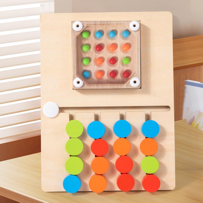 

Four-Color Logic Bead Chess: Early Education Movement Puzzle